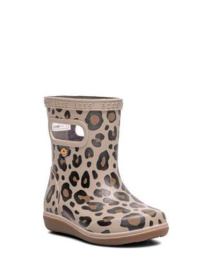 Bogs Kids' Skipper Ii Leopard Rain Boot - White