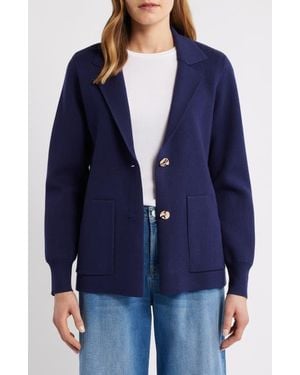City Blues Sweater Blazer - Blue