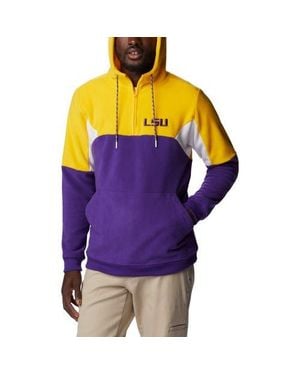 Columbia Lsu Tigers Lodge Quarter-Zip Hoodie - Purple