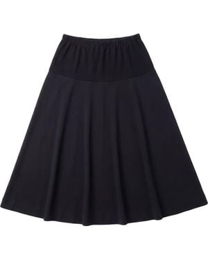 Touche Eclat Ponte Stretch Flared Midi Skirt - Blue