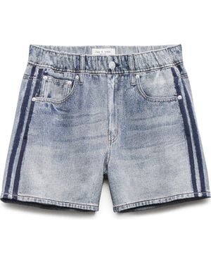 Rag & Bone Miramar Cotton Track Shorts - Blue