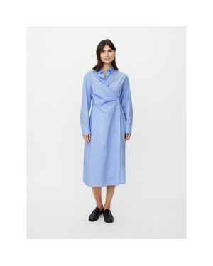 Masai Maneylora Wrap Midi Shirt Dress - Blue