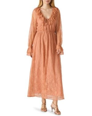 Steve Madden Rosabella Long Sleeve Lace Dress - Orange