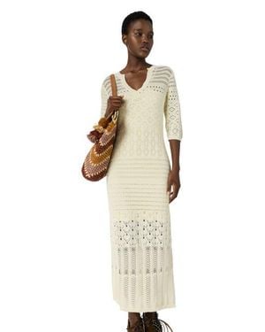 Gerard Darel Riana Crochet Maxi Dress - White