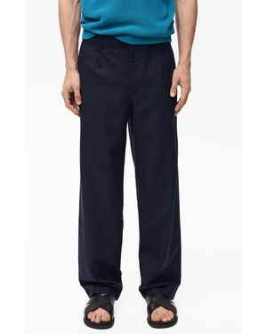 Mango Regular Fit Pants - Blue