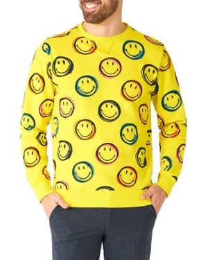 Opposuits Smiley Smudge Graphic Sweatshirt - Yellow