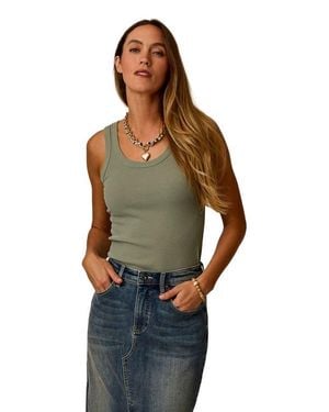 Carve Designs Ever Rib Tank - Green