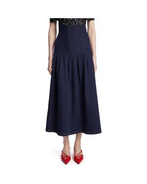 Bardot Zeta Denim Midi Skirt - Blue