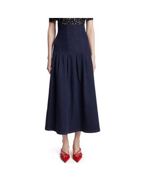 Bardot Zeta Denim Midi Skirt - Blue