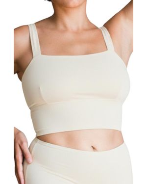 PROCLAIM Organic Cotton Square Neck Bralette - Gray