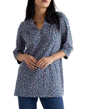 Seasalt Cornwall Sithney Floral Organic Cotton Jersey Tunic - Blue