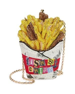 Judith Leiber French Fries & Chips Crystal Embellished Clutch - Multicolor
