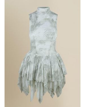 Contessa Mills Bella Printed Piquet Tulle Dress - Blue