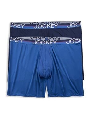 Jockey Big & Tall 2-Pk Infinite Cool Boxer Briefs V2 - Blue