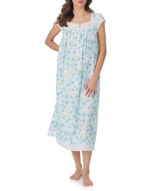 Eileen West Cotton Ballet Nightgown - Blue