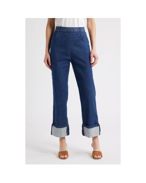Hue Cuffed Skimmer Jeans - Blue