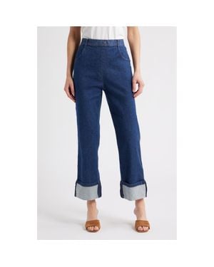 Hue Cuffed Skimmer Jeans - Blue