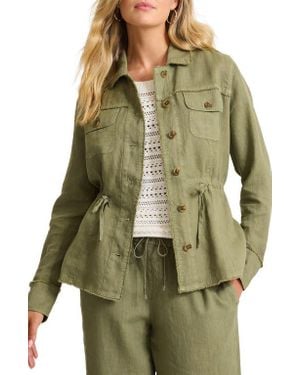 Tommy Bahama Two Palms Linen Utility Jacket - Green