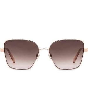 Fossil 57Mm Gradient Square Sunglasses - Brown