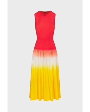 Simon Miller Novo Knit Poplin Combo Dress - Orange