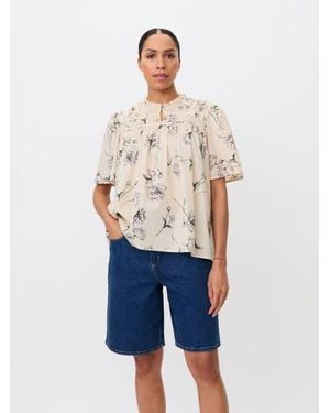 Masai Madanythra Keyhole Floral Blouse - Blue