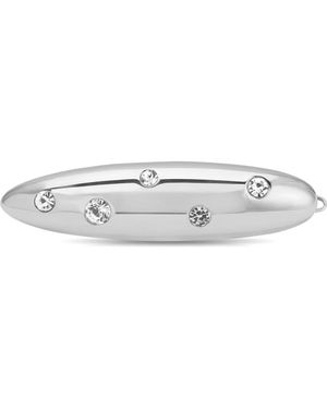 Ettika Crustal Stud Oblong Hair Barrette - White