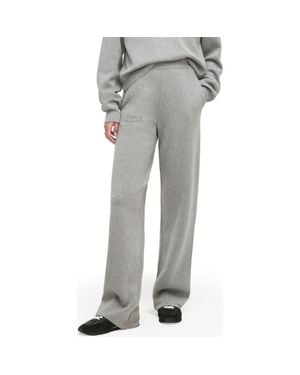 FAVORITE DAUGHTER Fatigue Sisters Cotton & Cashmere Wide Leg Sweater Pants - Gray