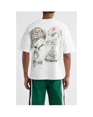 Criminal Damage Diamond Ring Graphic T-Shirt - White