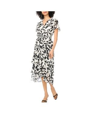 Vince Camuto Tiered Ruffle Maxi Dress - White