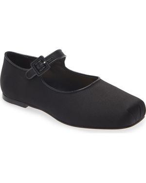 Sandy Liang Pointe Mary Jane Flat - Black