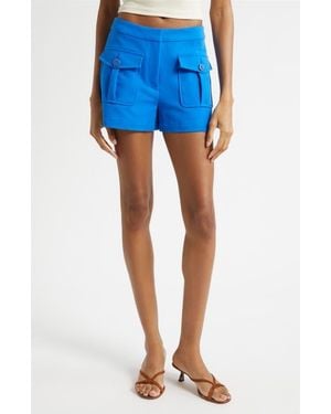 Ramy Brook Ava Cotton Blend Shorts - Blue