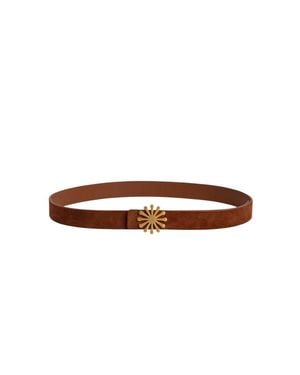 Esterah Ampm Suede Leather Belt - Brown