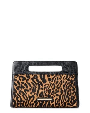 Brahmin Ravina Genuine Calf Hair Clutch - Black