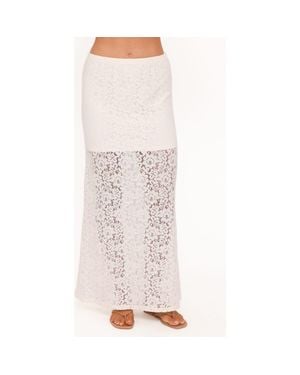 Petal & Pup Cassie Lace Maxi Skirt - Natural