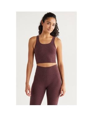 Zella Renew Mélange Support Crop Tank - Red