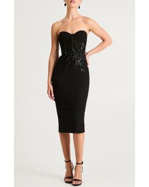 HELSI Stella Sequin Strapless Cocktail Dress - Black