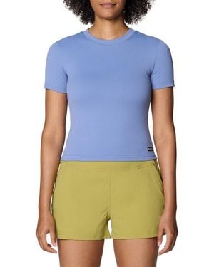 Mountain Hardwear Peak Knit Short Sleeve Tee - Blue