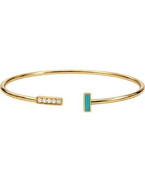 Argento Vivo Faux Open Cuff Bracelet - Metallic