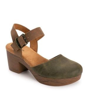 Muk Luks Merritt Quarter Strap Clog - Brown