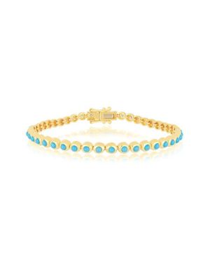 EF Collection Diamond Pillow Eternity Bracelet - Multicolor