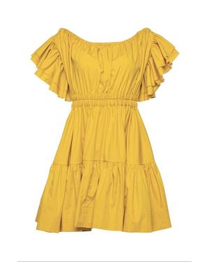 Vasiliki Ava Ruched Mini Dress - Yellow