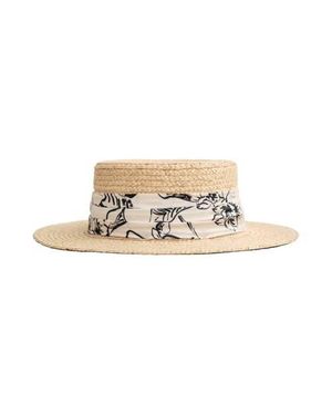 Lost Pattern La Isla Straw Hat With Ribbon Band - Natural