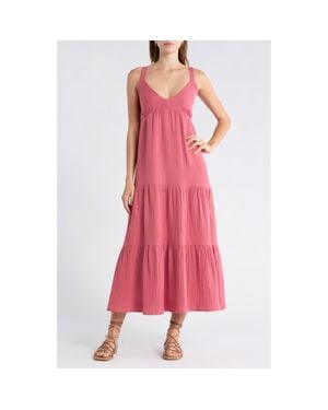 Steve Madden Elianna Sleeveless Midi Dress - Pink