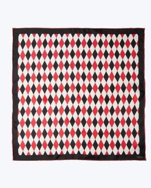 Knottery & Co Diamond Silk Bandana - Red