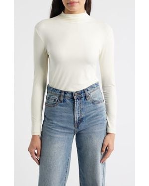 NIKKI LUND Melody Funnel Neck Top - White