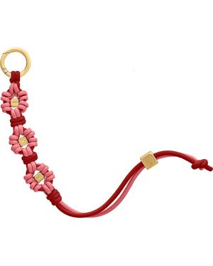 Maison De Sabre Bloom Edition Leather Wristlet Charm - Red
