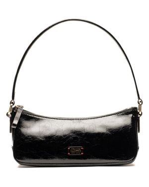 Frances Valentine Mia Leather Shoulder Bag - Black