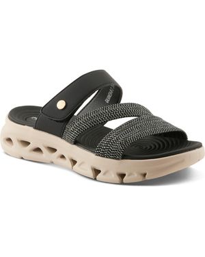 Flexus by Spring Step Galvanesa Platform Slide Sandal - Black