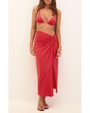 ViX Karen Side Twist Cover-Up Pareo - Red