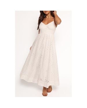 Petal & Pup Yasmin Cotton Eyelet Midi Dress - Pink